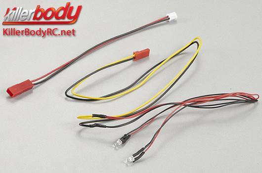 KillerBody - KBD48456 - Light Kit - 1/10 Scale - LED - Unit Set for Wing Mirror - 2x Yellow 3mm LEDs