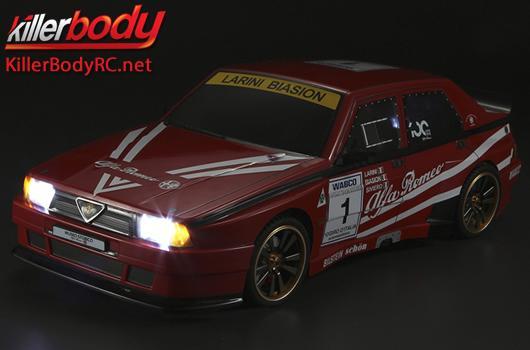 KillerBody - KBD48482 - Karosserie - 1/10 Touring / Drift - 195mm - Fertig lackiert - Box - Alfa Romeo 75 Turbo Evoluzione - Racing