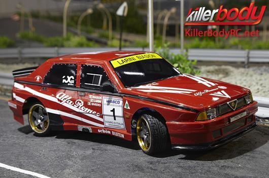 KillerBody - KBD48482 - Karosserie - 1/10 Touring / Drift - 195mm - Fertig lackiert - Box - Alfa Romeo 75 Turbo Evoluzione - Racing