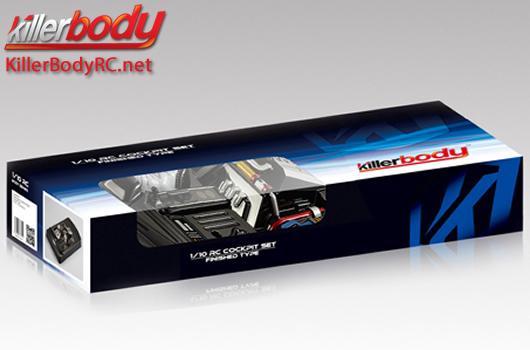 KillerBody - KBD48500 - Pièces de carrosserie - 1/10 Touring / Drift - Scale - Set de Cockpit à moteur arrière (conducteur à droite) Fini