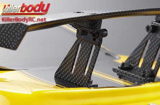 KillerBody - KBD48506 - Karosserie Teilen - 1/10 Touring / Drift - Scale - Spoiler Set - Kohlefaser Fiber Finish