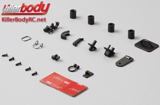 KillerBody - KBD48361 - Body Parts - 1/10 Accessory - Scale - Hooks & Rings Set (Diecast alloy) - Black