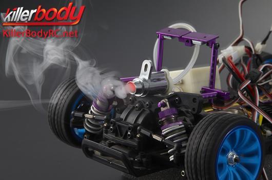 KillerBody - KBD48507 - Body Parts - 1/10 Accessory - Scale - Smoky Exhaust Pipe with LED Unit Set (smoke)