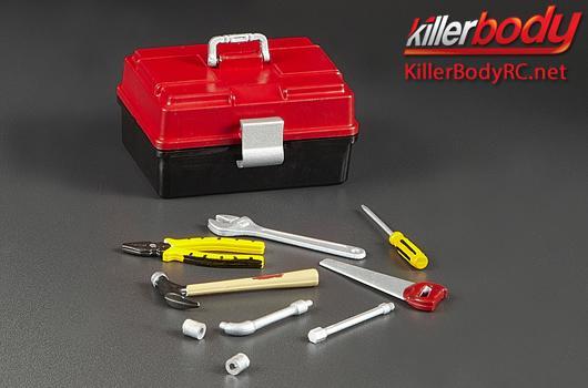 KillerBody - KBD48522 - Decor Parts - 1/10 Accessory - Scale - Toolbox with Tool Set