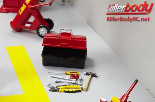 KillerBody - KBD48522 - Decor Parts - 1/10 Accessory - Scale - Toolbox with Tool Set