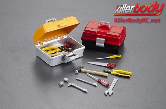 KillerBody - KBD48522 - Eléments de décor - Accessoires 1/10 - Scale - Caisse à outils avec set d'outils