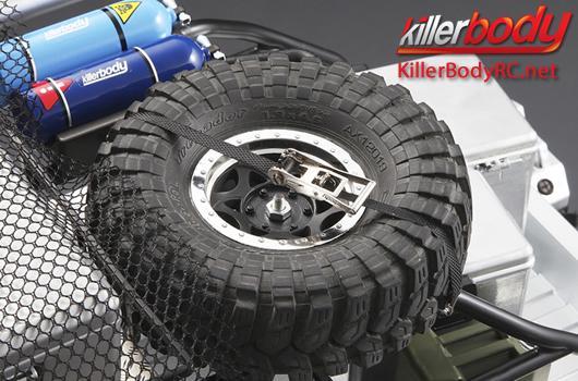 KillerBody - KBD48523 - Karosserie Teilen - 1/10 Zubehör - Scale - Metall Spanngurt mit Mechanik - 250mm