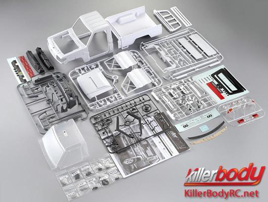 KillerBody - KBD48601 - Body - 1/10 Crawler  - Toyota Land Cruiser 70 ABS Hard Body Set Kit