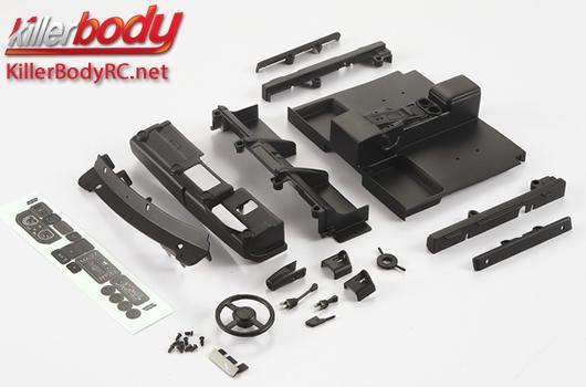 KillerBody - KBD48615 - Pièces de carrosserie - 1/10 Crawler - Scale - Cockpit Set Left ABS pour Toyota Land Cruiser 70