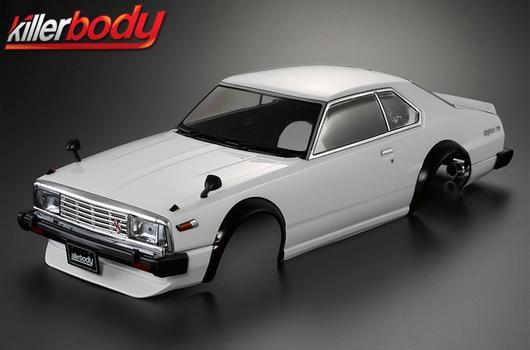 KillerBody - KBD48676 - Karosserie - 1/10 Touring / Drift - 195mm  - Lackiert - Nissan Skyline 2000 Turbo GT-ES - Weiss