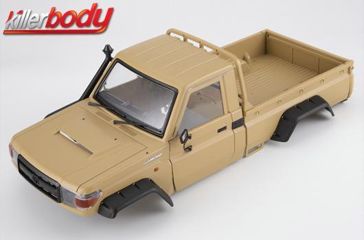 KillerBody - KBD48734 - Carrozzeria - 1/10 Crawler - Traxxas TRX-4 - Scale - Finita - Box - Toyota Land Cruiser 70 - Military Sand