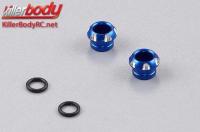 Body Parts - Multi Scale Accessory - CNC Aluminum - LED Light Holder - for 5mm LED - Blue (2 pcs)