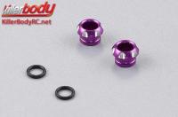 Pièces de carrosserie - Multi Scale Accessory - CNC Aluminium - Support de LED - pour LED 5mm - Purple (2 pces)