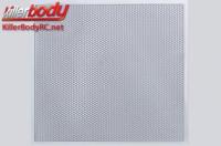 Pièces de carrosserie - Accessoires 1/10 - Scale - Acier Inox - Grille de prise d'air modifiée - 100x100mm - Hexagon - Noir
