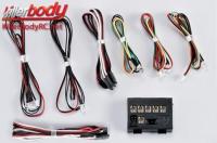 Set d'éclairage - 1/7 Touring - Traxxas XO-1 - Scale - LED Système d'éclairage avec Control Box - 10 LEDs - Corvette GT2