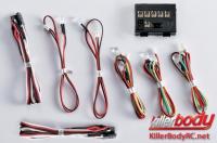 Set d'éclairage - 1/7 Touring - Traxxas XO-1 - Scale - LED Système d'éclairage avec Control Box - 8 LEDs - Alfa Romeo 8C