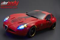 Karosserie - 1/10 Touring / Drift - 195mm  - Fertig lackiert - Box - Alfa Romeo TZ3 Corsa - Rot