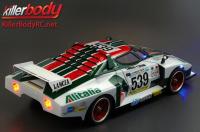 Karosserie - 1/10 Touring / Drift - 195mm  - Fertig lackiert - Box - Lancia Stratos (1977 Giro d'Italia) - Racing