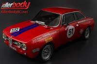 Karosserie - 1/10 Touring / Drift - 195mm  - Fertig lackiert - Box - Alfa Romeo 2000 GTAm - Racing