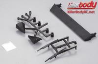 Pièces de carrosserie - 1/10 Touring / Drift - Scale - Pièces plastique noires pour Lancia Delta HF Integrale