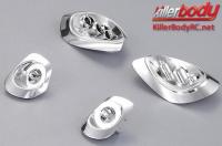 Pièces de carrosserie - 1/10 Touring / Drift - Scale - Support de phare chromé pour Alfa Romeo TZ3 Corsa