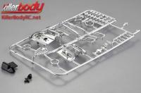 Parti di carrozzeria - 1/10 Touring / Drift - Scale - Chromed Pezzi plastici Set per Alfa Romeo 2000 GTAm