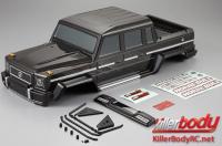 Body - 1/10 Crawler - Finished - Horri-Bull - Carbon fiber graphics - fits Axial 2012 Jeep Wrangler
