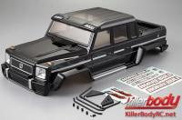 Karosserie - 1/10 Crawler  - Fertig lackiert - Box - Horri-Bull - Schwarz - fits Axial 2012 Jeep Wrangler