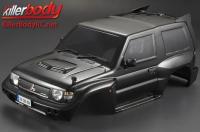 Body - 1/10 Crawler - Finished - Box - Mitsubishi Pajero EVO 1998 - Black - fits Traxxas Telluride 4X4 & Tamiya HILUX High-Lift