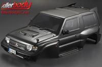 Carrosserie - 1/10 Crawler  - Finie - Box - Mitsubishi Pajero EVO 1998 - Noir - fits Traxxas Telluride 4X4 & Tamiya HILUX High-Lift