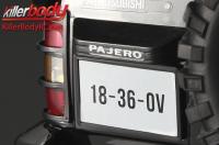 Body - 1/10 Crawler - Finished - Box - Mitsubishi Pajero EVO 1998 - Black - fits Traxxas Telluride 4X4 & Tamiya HILUX High-Lift