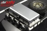 Body - 1/10 Crawler - Finished - Box - Mitsubishi Pajero EVO 1998 - Black - fits Traxxas Telluride 4X4 & Tamiya HILUX High-Lift