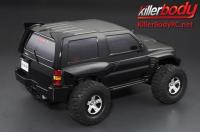 Body - 1/10 Crawler - Finished - Box - Mitsubishi Pajero EVO 1998 - Black - fits Traxxas Telluride 4X4 & Tamiya HILUX High-Lift