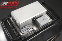 Body - 1/10 Crawler - Finished - Box - Mitsubishi Pajero EVO 1998 - Black - fits Traxxas Telluride 4X4 & Tamiya HILUX High-Lift