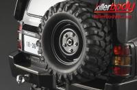 Body - 1/10 Crawler - Finished - Box - Mitsubishi Pajero EVO 1998 - Black - fits Traxxas Telluride 4X4 & Tamiya HILUX High-Lift
