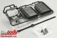 Body Parts - 1/10 Accessory - Scale - Black Plastic Jerrican Set