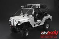 Carrozzeria - 1/10 Crawler - Scale - Finita - Box - Warrior - Argento - per Axial SCX10 Chassis