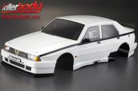 Body - 1/10 Touring / Drift - 195mm - Scale - Finished - Box - Alfa Romeo 75 Turbo Evoluzione - White