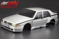 Karosserie - 1/10 Touring / Drift - 195mm - Scale - Fertig lackiert - Box - Alfa Romeo 75 Turbo Evoluzione - Silber