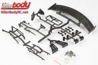 Body Parts - 1/10 Touring / Drift - Scale - Basic Plastic Parts rear wing - Carbon Fiber Finish
