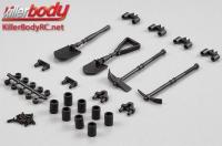 Pièces de carrosserie - 1/10 Truck - Scale - Outils externes amovibles set