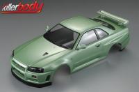 Body - 1/10 Touring / Drift - 190mm  - Finished - Nissan Skyline R34 - Champaign-Green