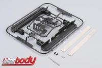 Body Parts - 1/10 Accessory - Scale - R & L Pedal w/Antiskid Plate Stainless Steel & PP for 1/10 Toyota Land Cruiser 70 on Traxxas TRX-4 chassis
