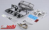 Option Part - Traxxas TRX-4 - 1/10 Alloy Bumper w/LEDS Upgrade Sets Silver-grey Fit for 1/10 Truck and SUV