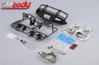 Option Part - Traxxas TRX-4 -  1/10 Alloy Bumper w/LEDS Upgrade Sets Matt-black Fit for 1/10 Truck and SUV