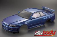 Body - 1/10 Touring / Drift - 195mm - Painted - Nissan Skyline R34 Metallic Blue RTU