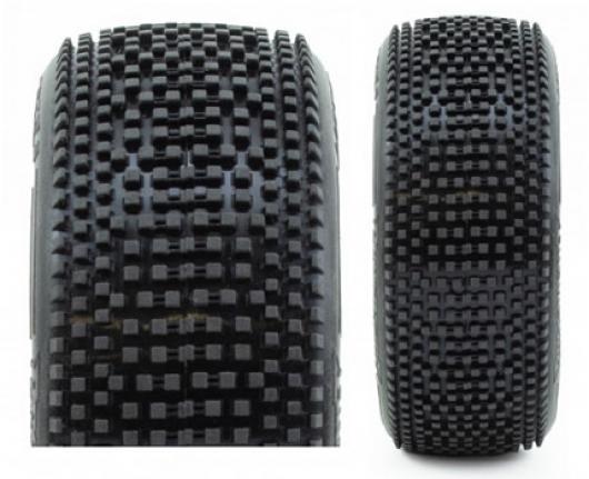 Pneus - 1/8 Buggy - montés - jantes jaunes - 17mm Hex - HOT DICE V2 C2 (SOFT) (2 pcs)