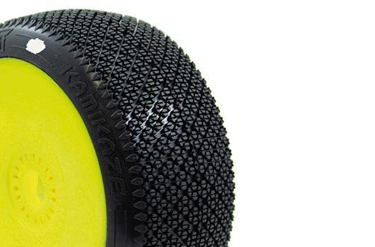 Pneumatici - Buggy 1/8 - Kamikaze V2 Buggy C1 (Super Soft) Pre-montaggio Giallo