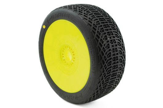 ProCircuit - PCY2006-C2 - Tires - 1/8 Buggy - I-Barrs V3 Buggy C2 (Soft) Pre-Mounted Yellow (2pcs.)