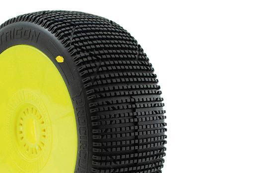 Pneus - 1/8 Buggy - Trigon V3 Buggy C2 (soft) pré-monté jaune (2pcs.)